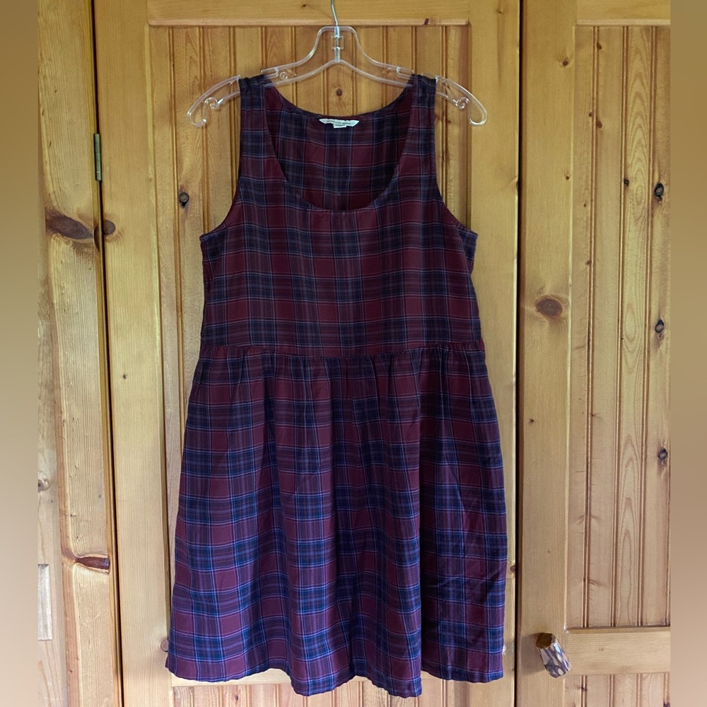 American Eagle babydoll plaid dress